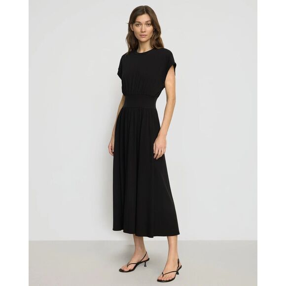 Modern Citizen Prima Jersey Midi Dress in Black - Picture 4 of 9